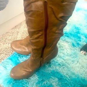 tan leather boots